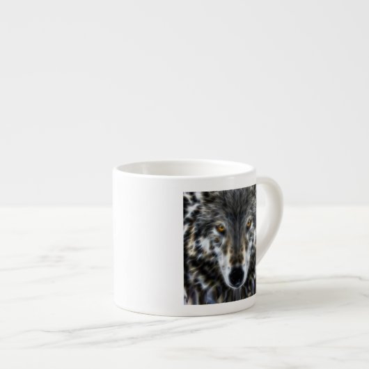 Wolf Inspirational graphic Portrait Espresso Kop (Voorkant rechts)