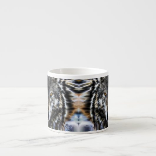 Wolf Inspirational graphic Portrait Espresso Kop (Voorkant)