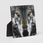 Wolf Inspirational graphic Portrait Fotoplaat (Voorkant)