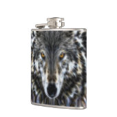 Wolf Inspirational graphic Portrait Heupfles (Links)