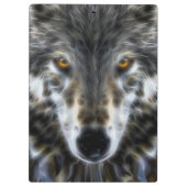 Wolf Inspirational graphic Portrait Klembord (Achterkant)