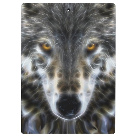 Wolf Inspirational graphic Portrait Klembord (Achterkant)