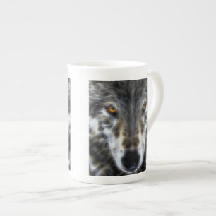 Wolf Inspirational graphic Portrait Porselein Kop
