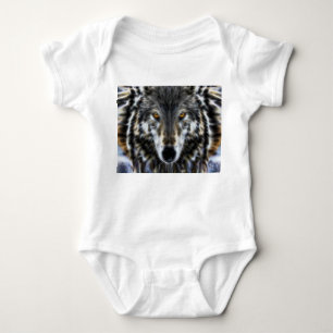 Wolf Inspirational graphic Portrait Romper