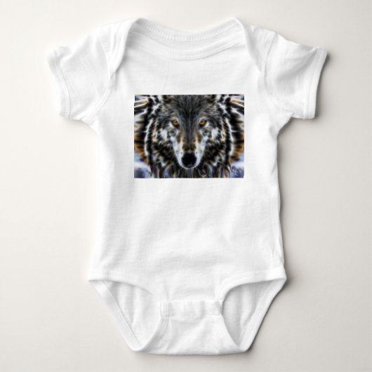 Wolf Inspirational graphic Portrait Romper (Voorkant)