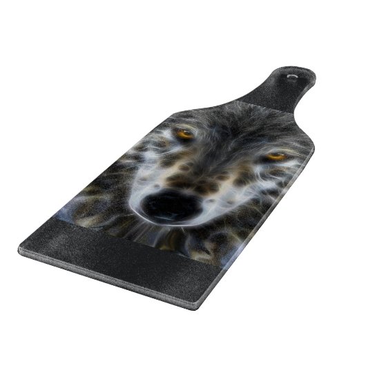 Wolf Inspirational graphic Portrait Snijplank (Hoek)