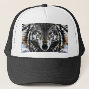 Wolf Inspirational graphic Portrait Trucker Pet