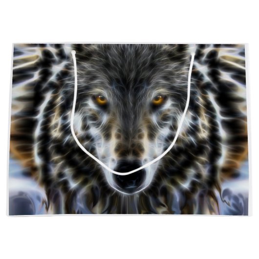 Wolf Inspirerend design Portret Groot Cadeauzakje (Voorkant)