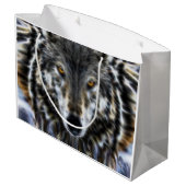 Wolf Inspirerend design Portret Groot Cadeauzakje (Achterkant Gekanteld)