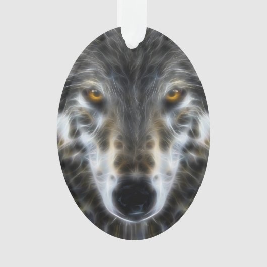 Wolf Inspirerend design Portret Ornament (voorkant)