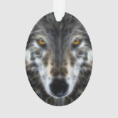 Wolf Inspirerend design Portret Ornament (achterkant)
