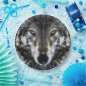 Wolf Inspirerend design Portret Papieren Bordje (Feest)
