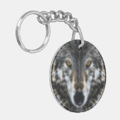 Wolf Inspirerend design Portret Sleutelhanger (Voorkant Links)