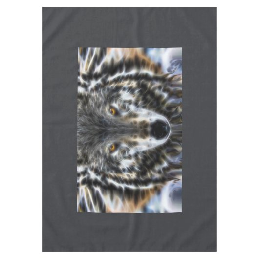 Wolf Inspirerend design Portret Tafelkleed (Voorkant)