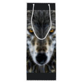 Wolf Inspirerend design Portret Wijn Cadeautas (Achterkant)