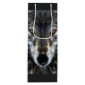Wolf Inspirerend design Portret Wijn Cadeautas (Voorkant)