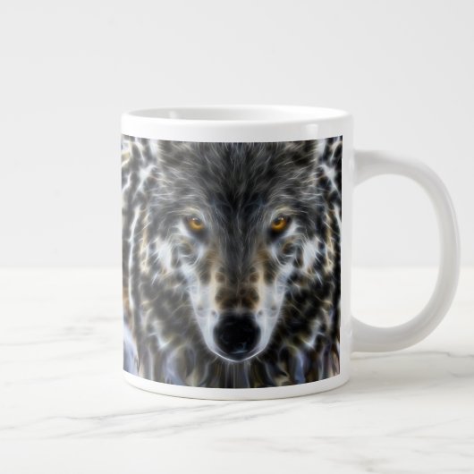 Wolf Inspirerend grafisch portret Grote Koffiekop (Rechts)
