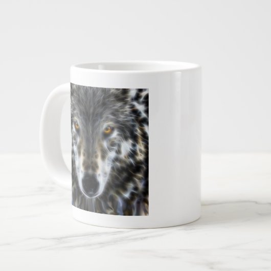 Wolf Inspirerend grafisch portret Grote Koffiekop (Links)