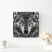 Wolf Inspirerend grafisch portret Vierkante Klok (Huis)