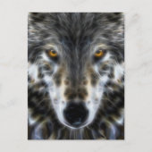 Wolf Inspirerend intense portret Briefkaart (Voorkant)