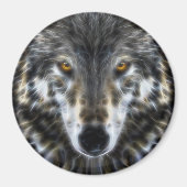 Wolf Inspirerend intense portret Magneet (Voorkant)
