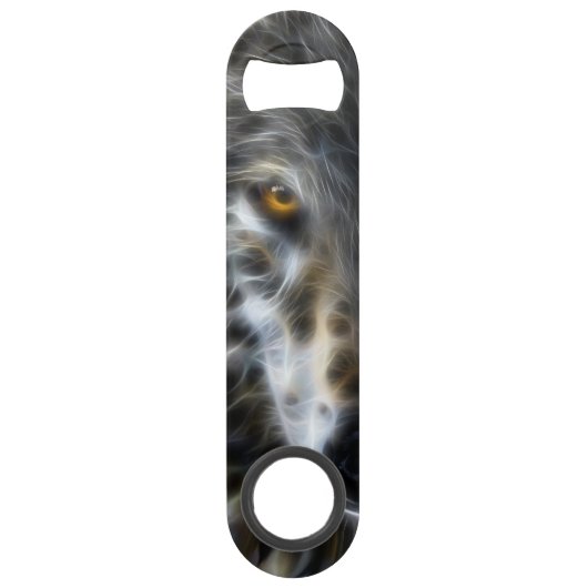 Wolf Inspirerend intense portret Speed Flessenopener (Voorkant)