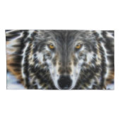 Wolf Inspirerend Portrait Kussensloop (Achterkant-Rechts)
