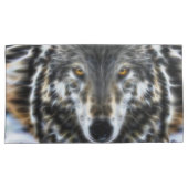 Wolf Inspirerend Portrait Kussensloop (Voorkant-Rechts)