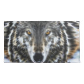 Wolf Inspirerend Portrait Kussensloop (Achterkant-Links)