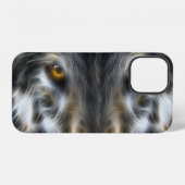 Wolf Inspirerende airbrush Portret iPhone Hoesje (Achterkant horizontaal)