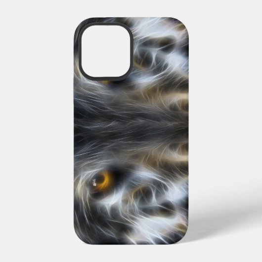 Wolf Inspirerende airbrush Portret iPhone Hoesje (Achterkant)