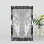 Wolf Inspirerende grafische portret Briefpapier (Staand voorkant)