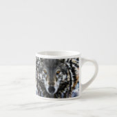 Wolf Inspirerende grafische Portret Espresso Kop (Rechts)