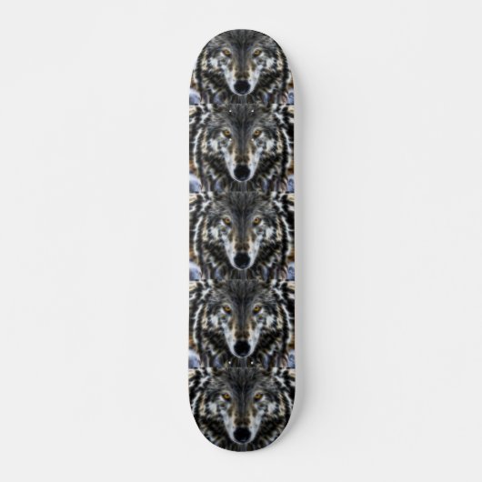 Wolf Inspirerende grafische portret Skateboard (Voorkant)