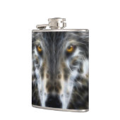 Wolf Inspirerende intense Portret Heupfles (Links)