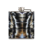 Wolf Inspirerende intense Portret Heupfles (Achterkant)