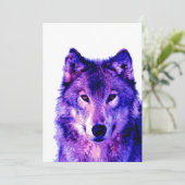 Wolf Invitation Kaart (Staand voorkant)