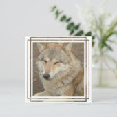 Wolf Invitation Kaart (Staand voorkant)