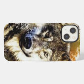 Wolf iPhone hoesje (Achterkant horizontaal)