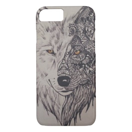 Wolf IPhone X hoesje (Achterkant)