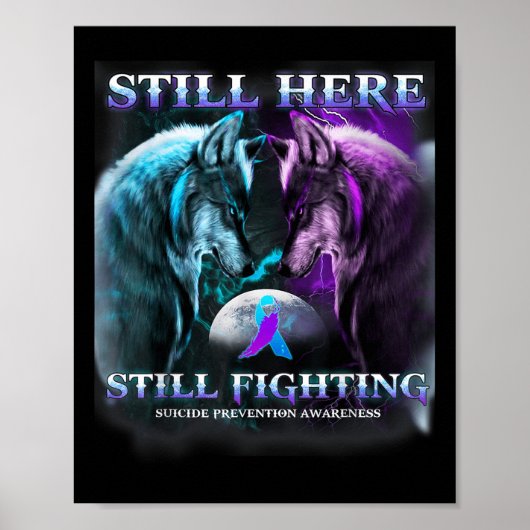 Wolf is hier nog steeds bezig met zelfmoordprevent poster (Voorkant)