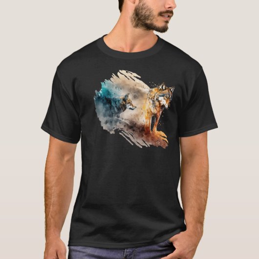 wolf is mijn geestesdier " aardig " t-shirt (Voorkant)