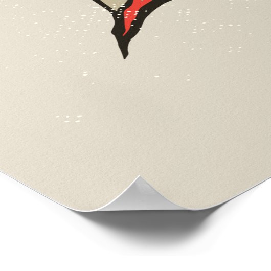 Wolf Japanse Kunst Poster (Hoek)