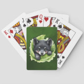 Wolf jong in het groen: pokerkaarten (Achterkant)