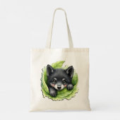 Wolf jong in het groen: tote bag (Achterkant)