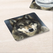Wolf Kartonnen Onderzetters (Schuin)