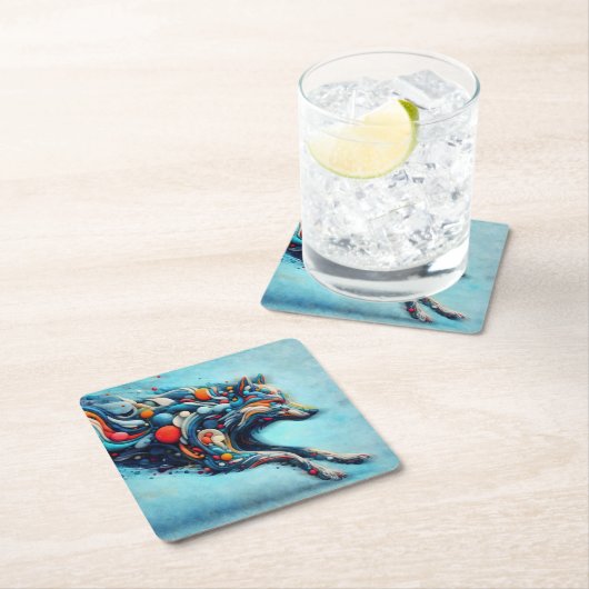 Wolf Kartonnen Onderzetters (Insitu)