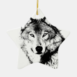 Wolf Keramisch Ornament
