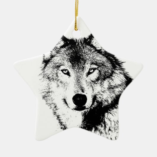 Wolf Keramisch Ornament (Voorkant)