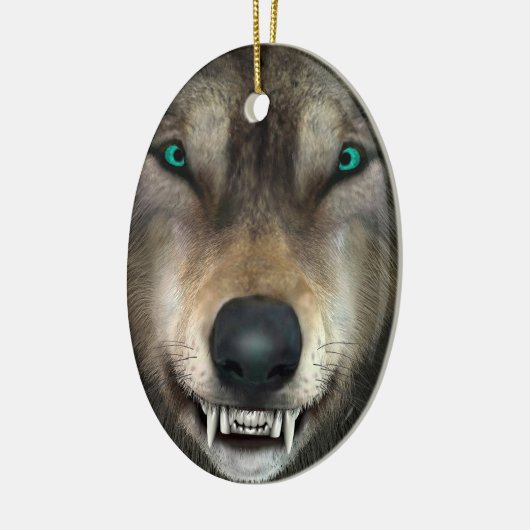 Wolf Keramisch Ornament (Links)